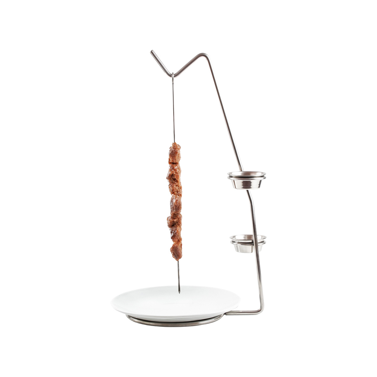 Small Espetada Stand – Skewer Stand With 2 Sauce Cups Hanger
